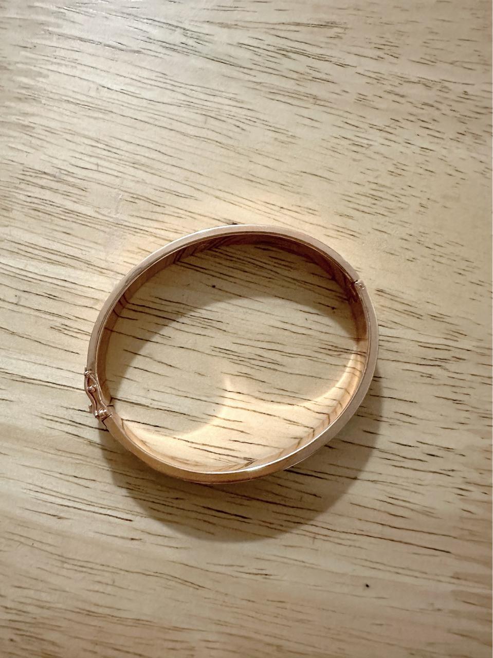 로즈골드 도금 블랙 큐빅 뱅글 팔찌