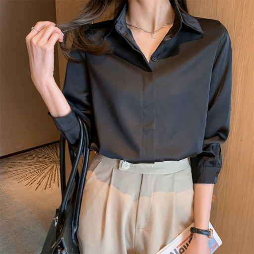 (새상품) 블랙 검정 남방 블라우스 원피스