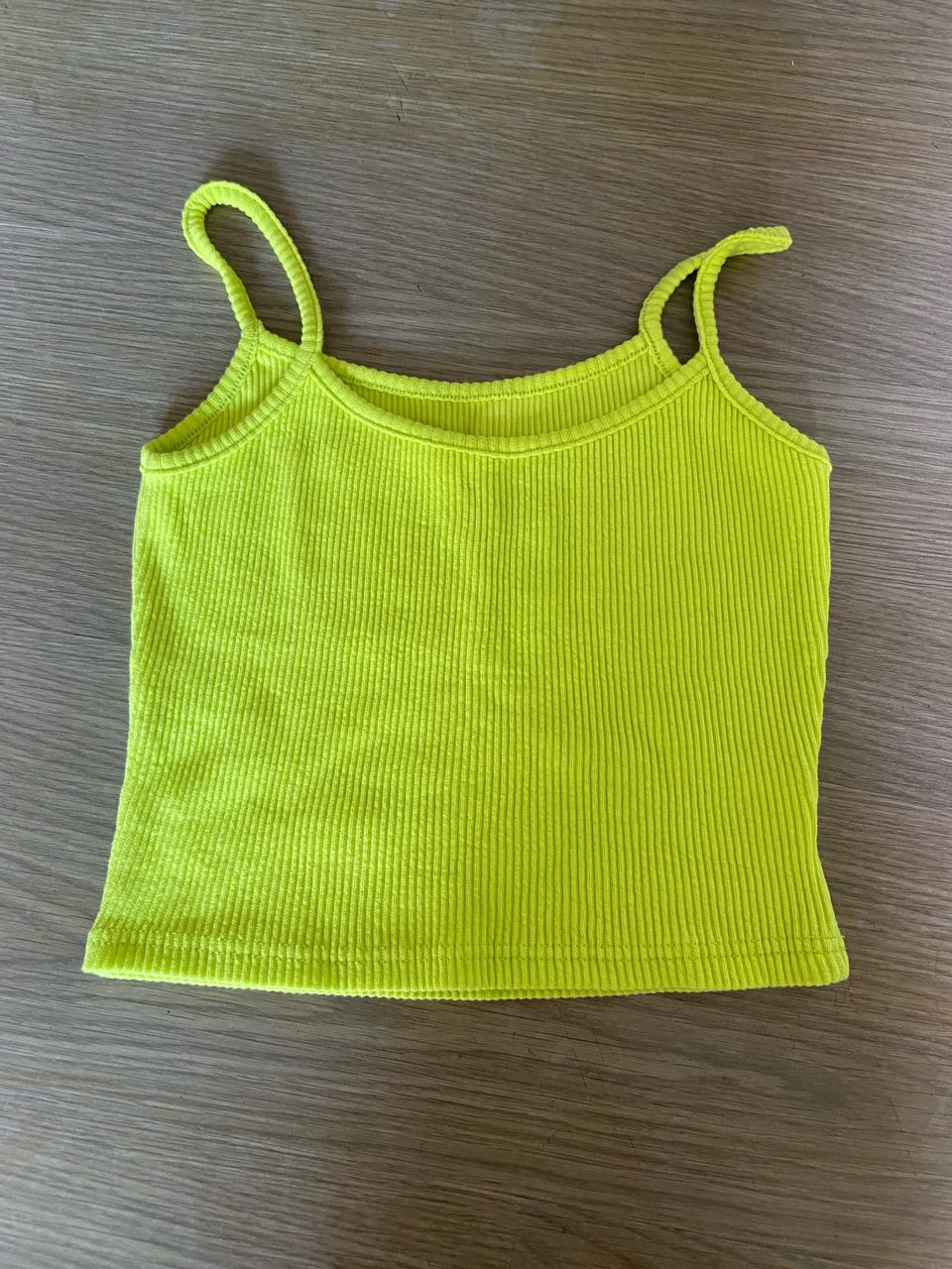 [새상품] 크롭 나시 형광노랑?