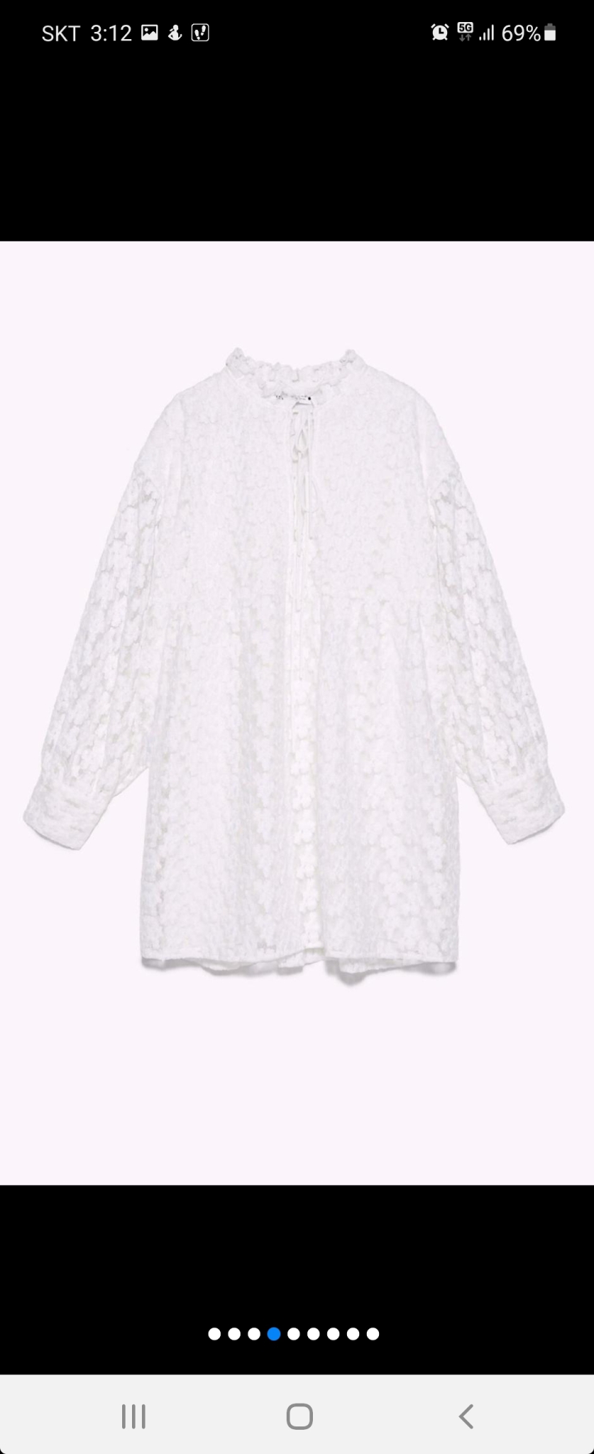 새상품 자라 프릴자수 원피스