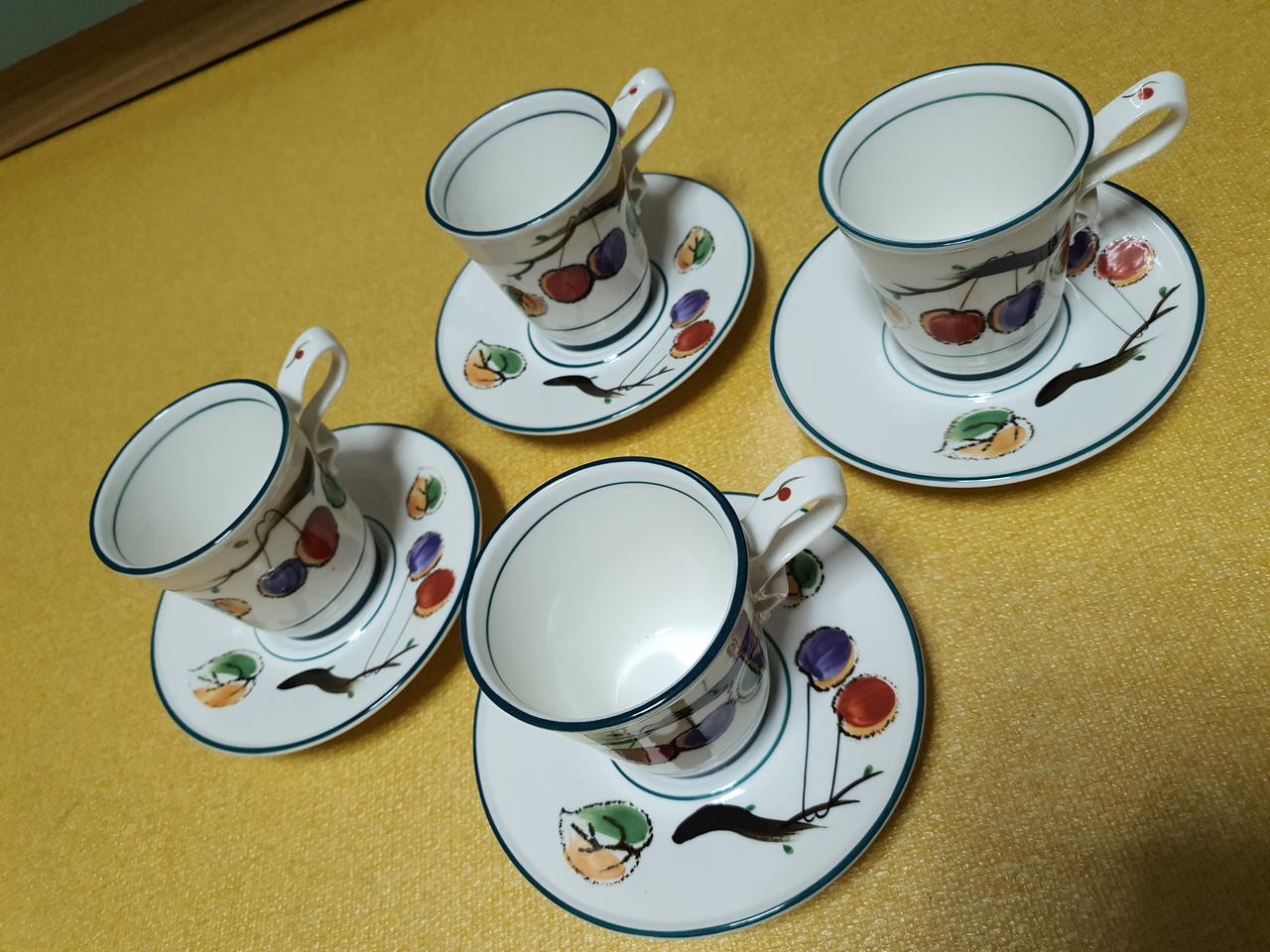 일본커피잔셋트 견고하고 고급스럽고 프린팅예쁜 유명한도자기제품 저렴히7만원