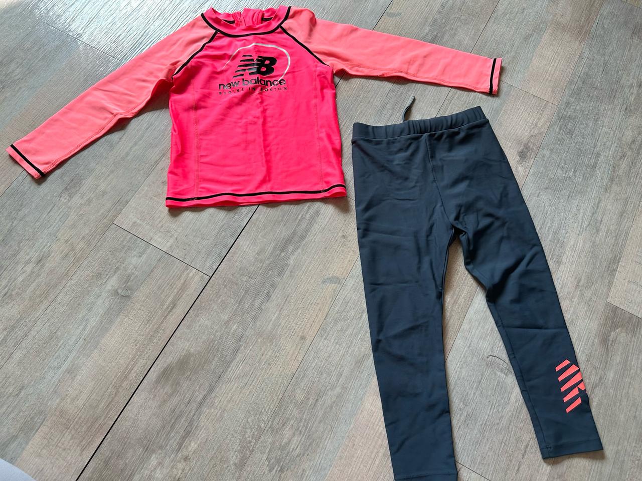 뉴발란스 키즈 여아 래쉬가드 세트 110