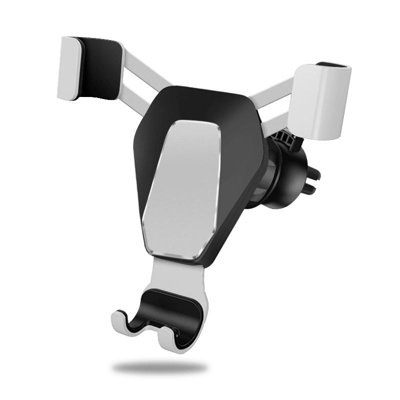 새 은색 차량용 메탈 송풍구 거치대 핸드폰고정 네비 회전 360도 거치 