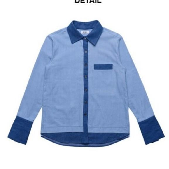 새상품 처분가 oioi 데님 셔츠 블라우스