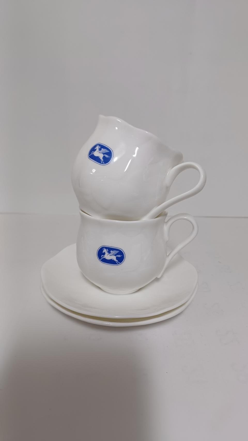 현대 본차이나 커피잔 2조 일괄