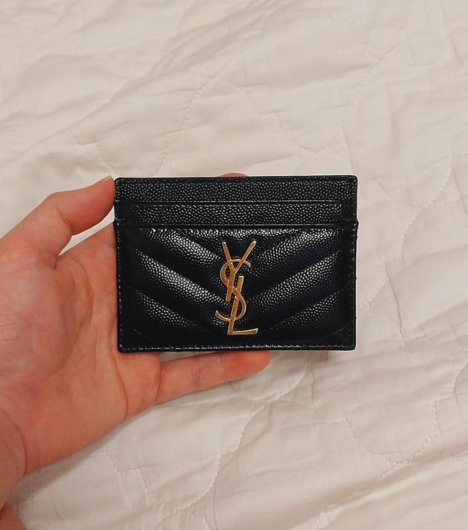 정품 입생로랑 카드지갑 금장