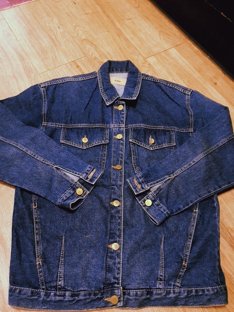 인디고 오버핏 청자켓