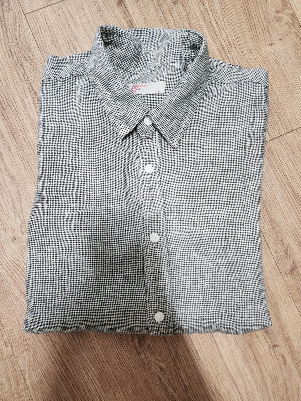 에잇세컨즈 깅엄체크 마셔츠100