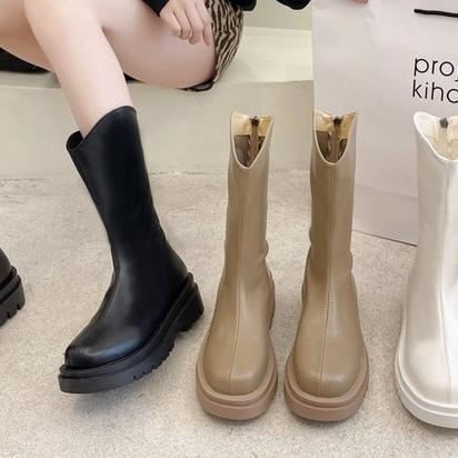 여성 데일리 키높이 통굽롱부츠