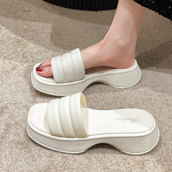 여성 키높이 통굽 사무실 슬리퍼 실내화