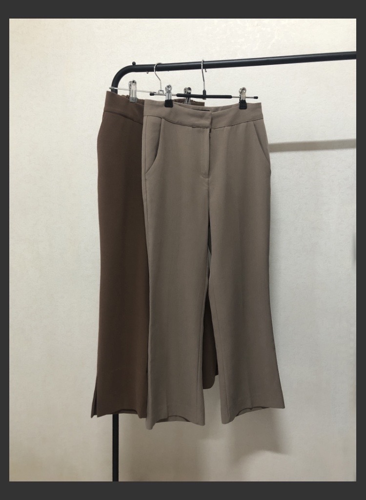 도톰 세미부추컷 슬랙스 2종1택