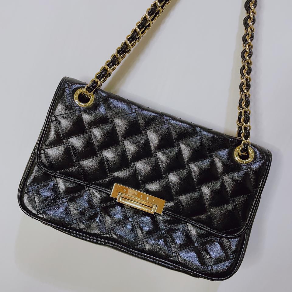 잡화) 시슬리 퀄팅 체인 크로스백 숄더백 블랙