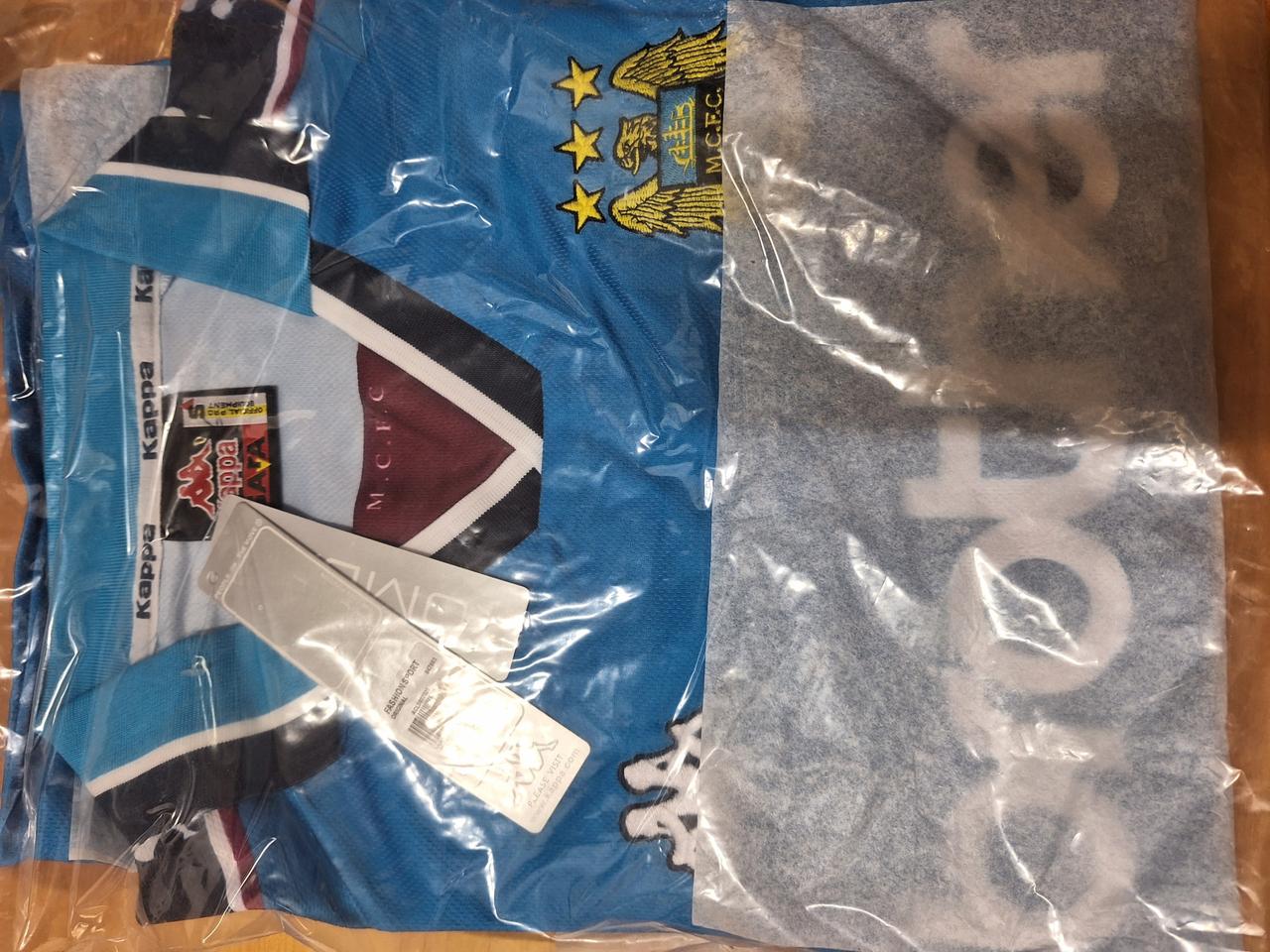 맨시티 빈티지 블록코어 캐쥬얼 유니품 반팔