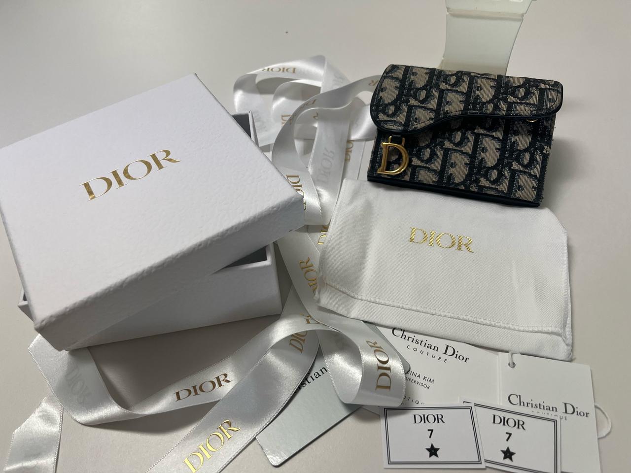 [풀구성/새상품급] 디올 오블리크 새들 아코디언 카드지갑 반지갑