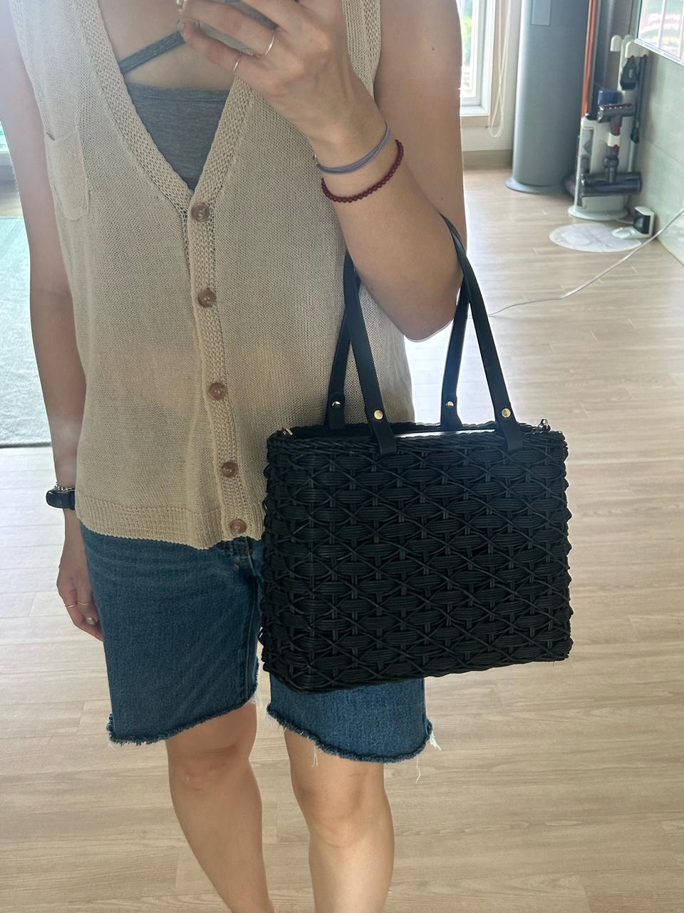 자라 라탄st 가방 백