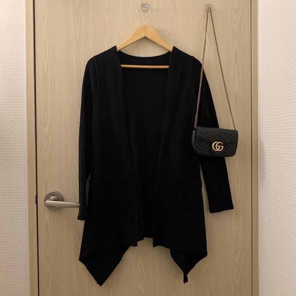 [Z] 블랙 언발란스 가디건