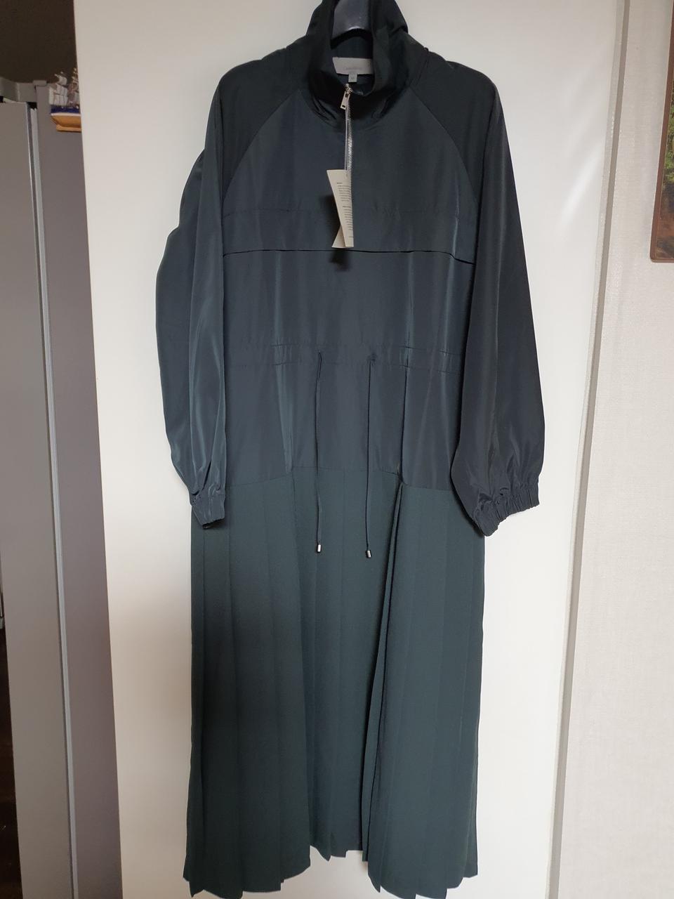 (새상품)셀렙샵 바스락 배색 주름롱원피스77