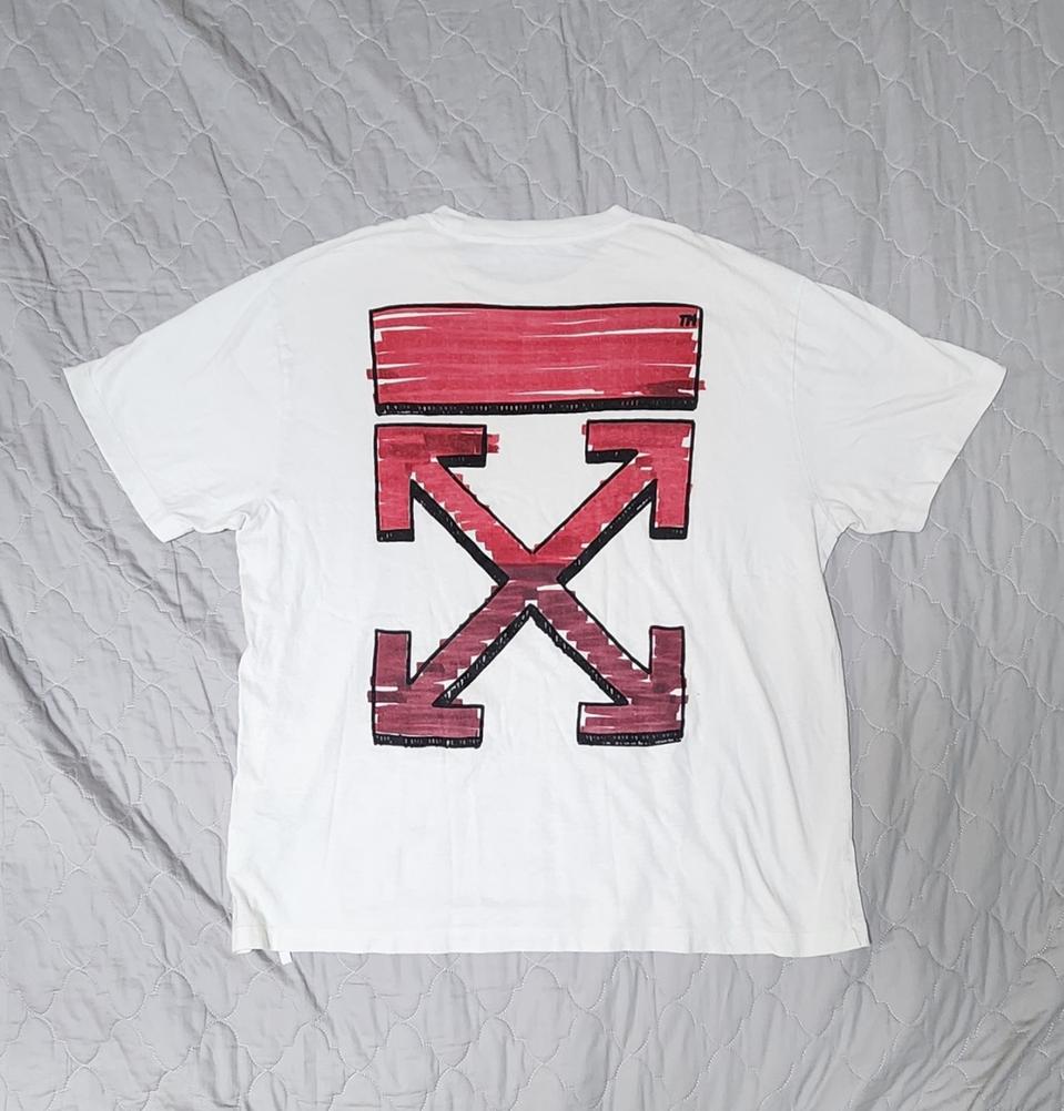 정품 오프화이트 마커 반팔티 빅사이즈