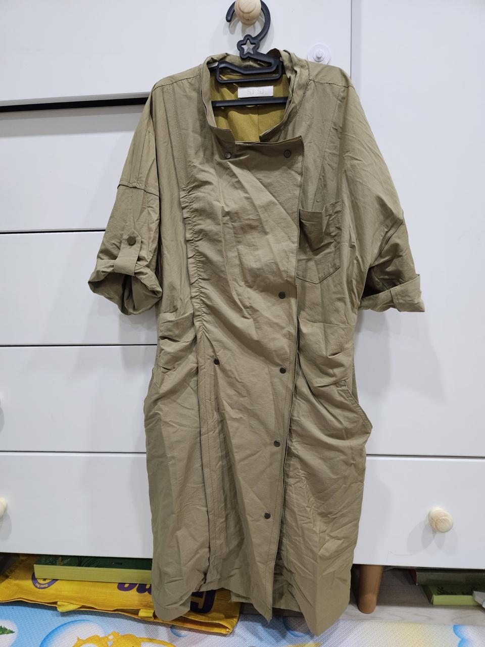 한섬 SJSJ 카키 원피스 자켓