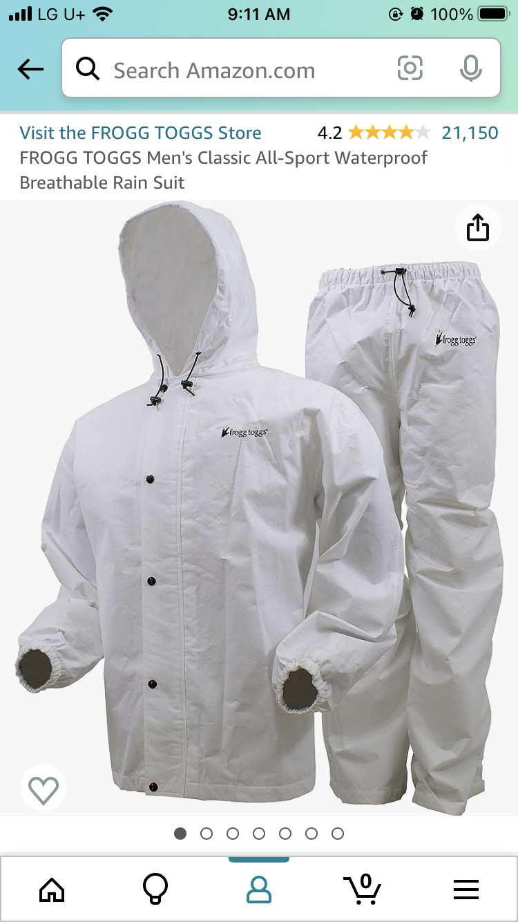 Frogg Toggs 프로그 토그즈 우비 상하의 2XL