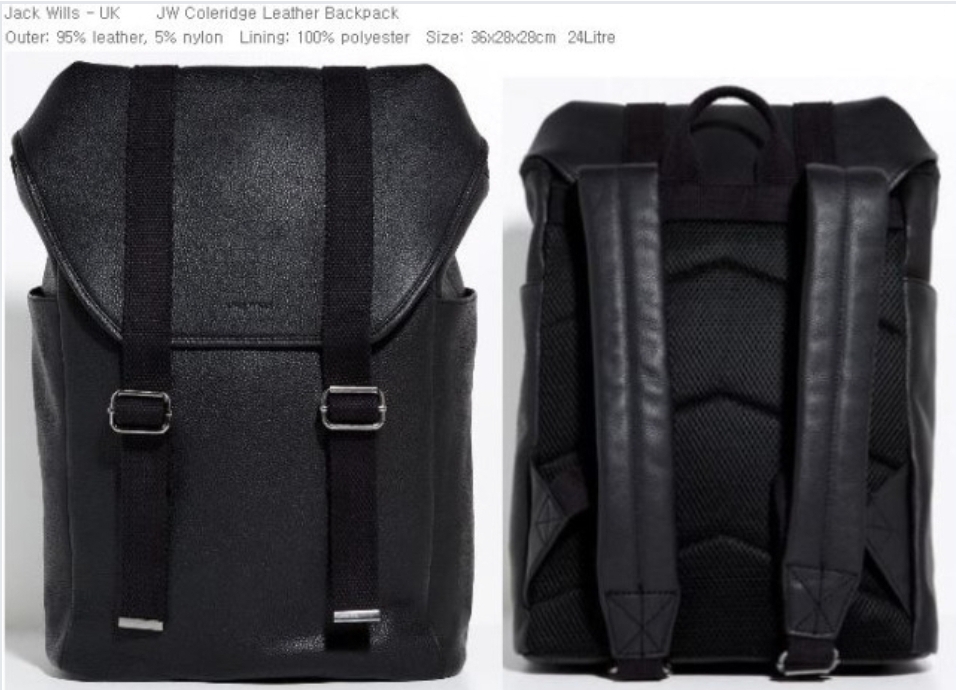 JACK WILLS 가죽백팩