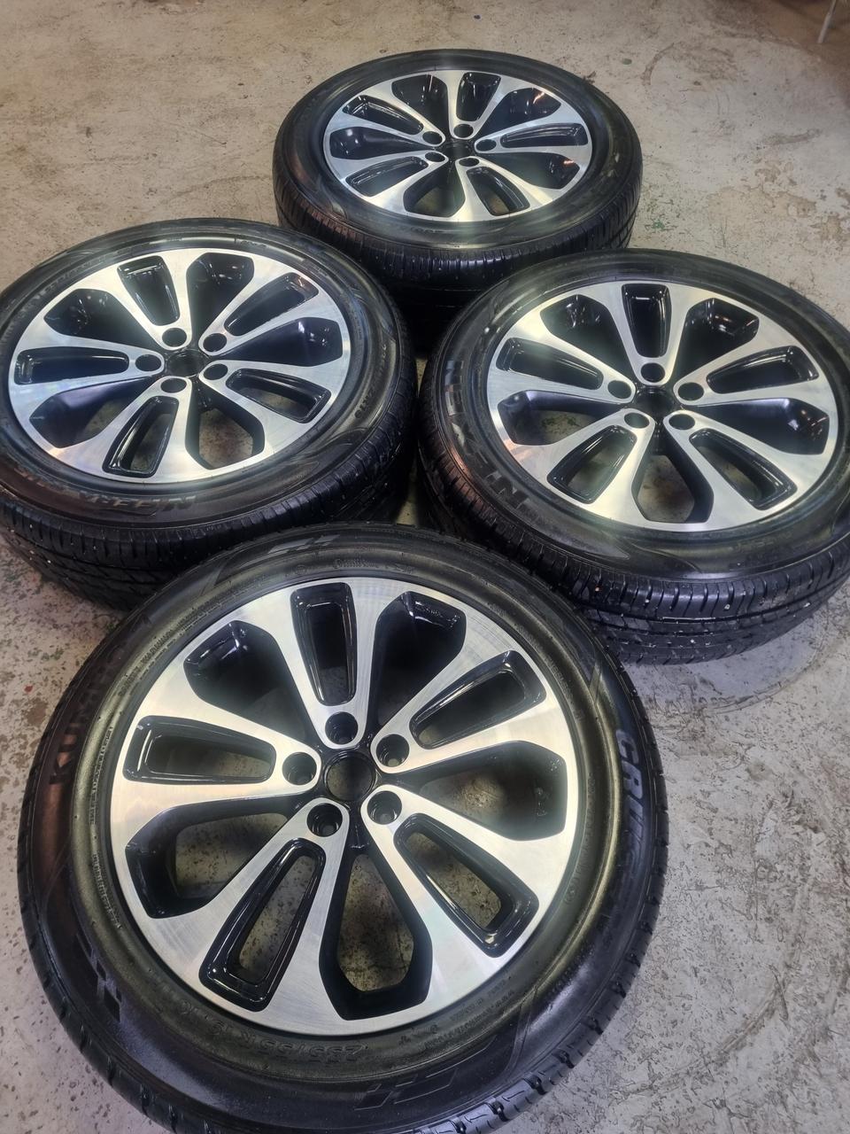 쏘렌토R.19인치블랙컷팅.중고조합굿.셋트.현대.기아Suv