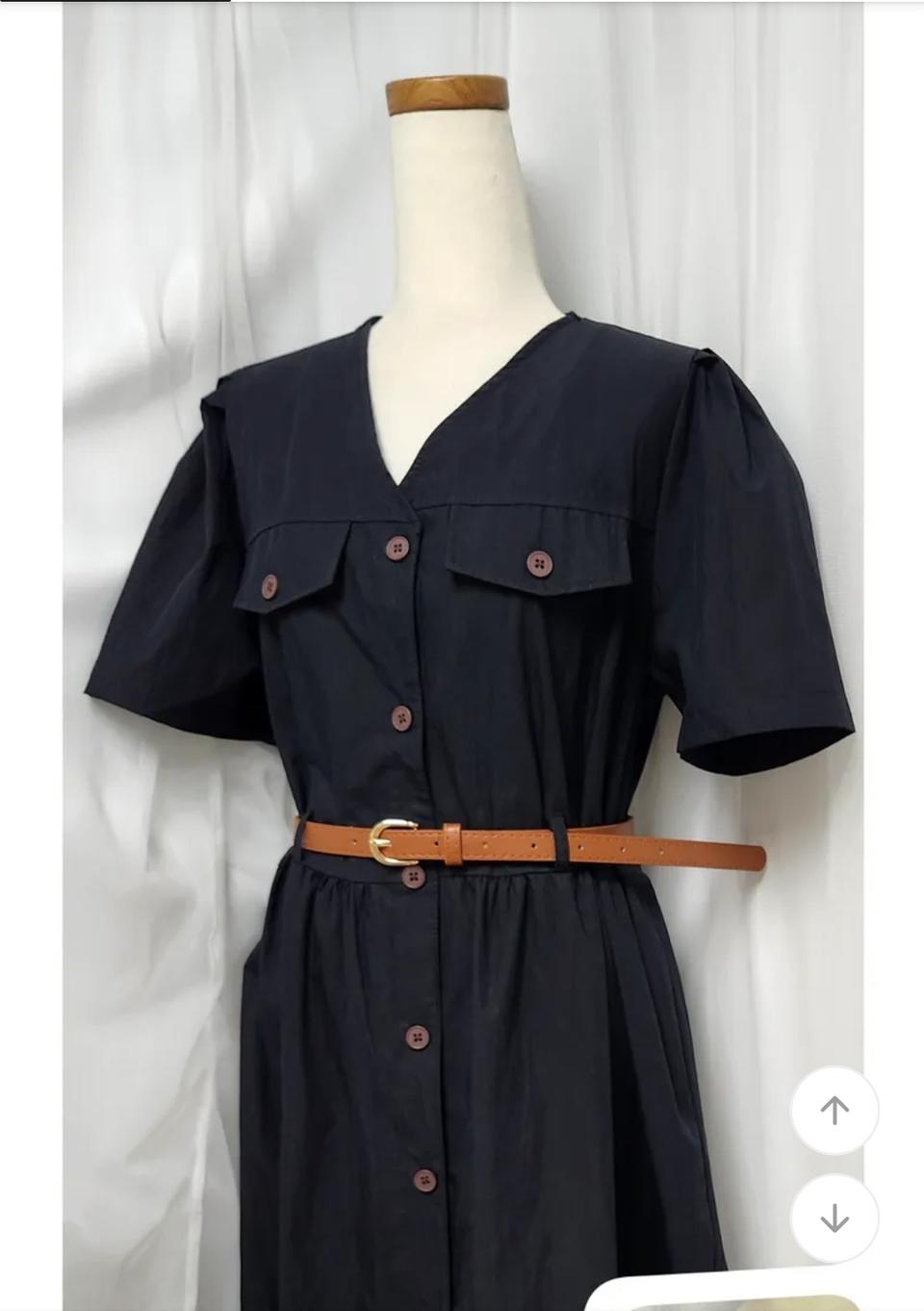 (새상품) 밸트 롱 원피스