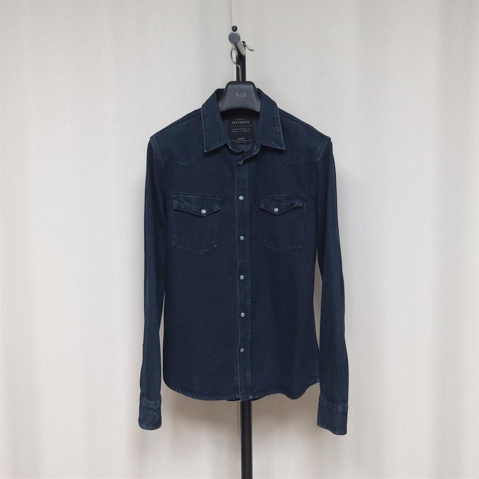 (택포)올세인츠 인디고 데님셔츠