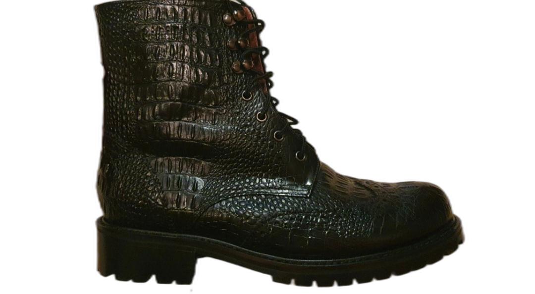 라비지오네 수제 악어가죽패턴 부츠(직거래 폰뱅킹만 가능