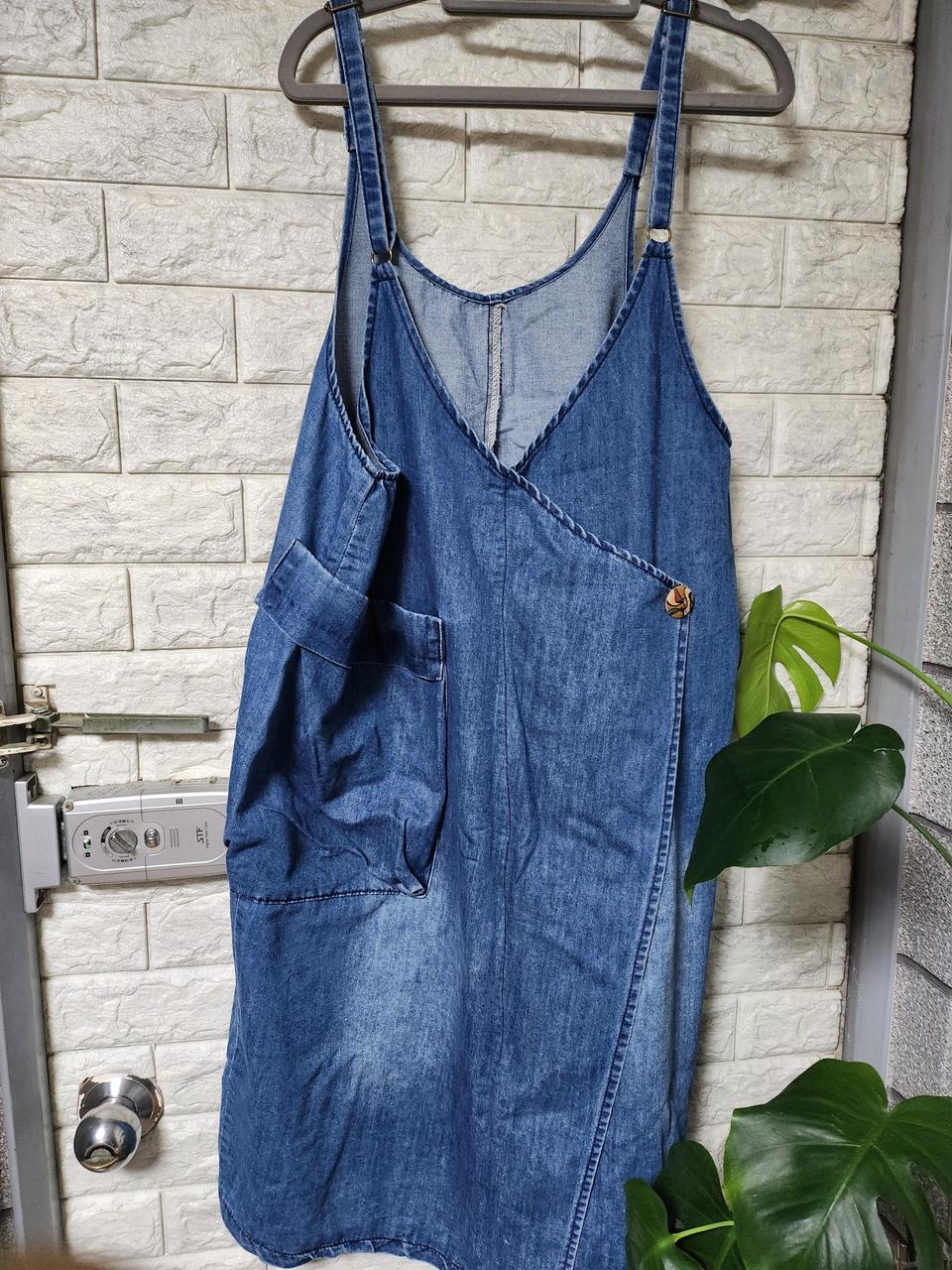 데님 원피스( 프리사이즈)..두 번 착용