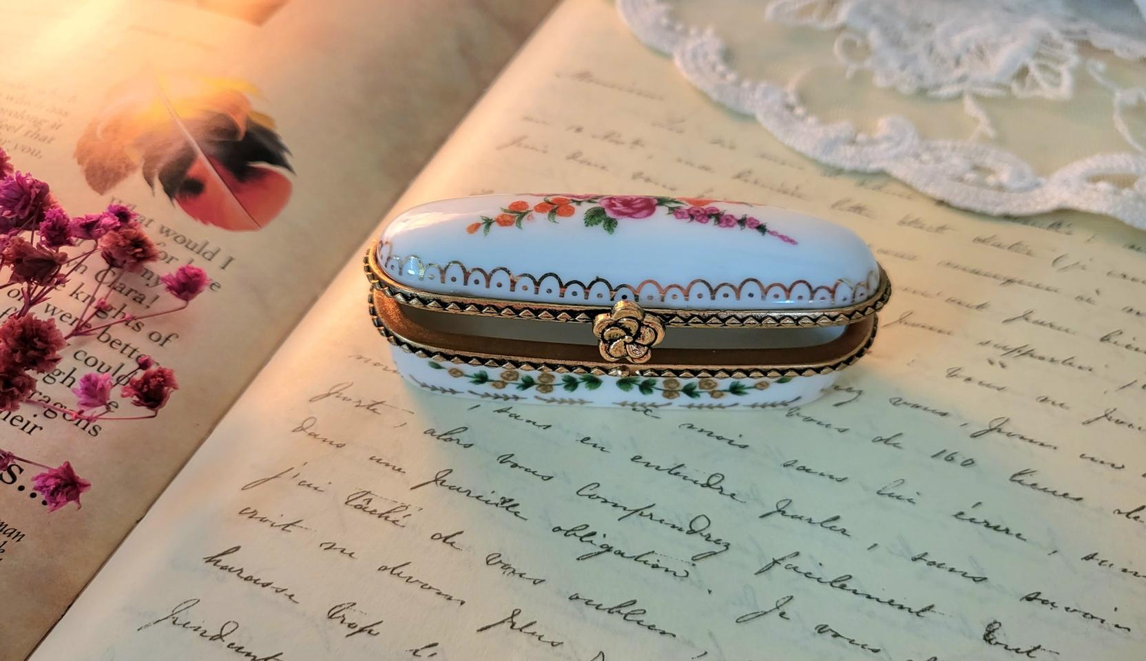 (특가세일)스페인 del prado 핸드페인팅 엔틱 필박스