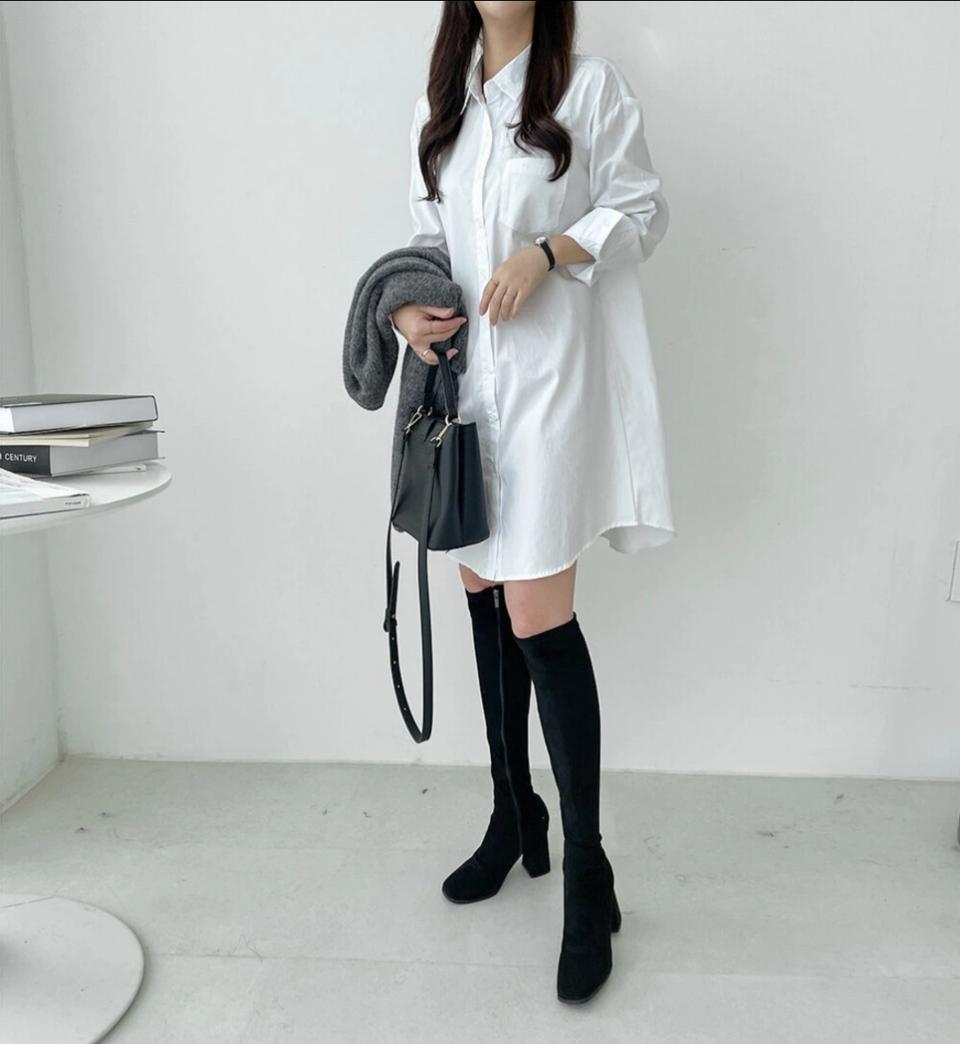 에이블리 롱셔츠원피스 새상품