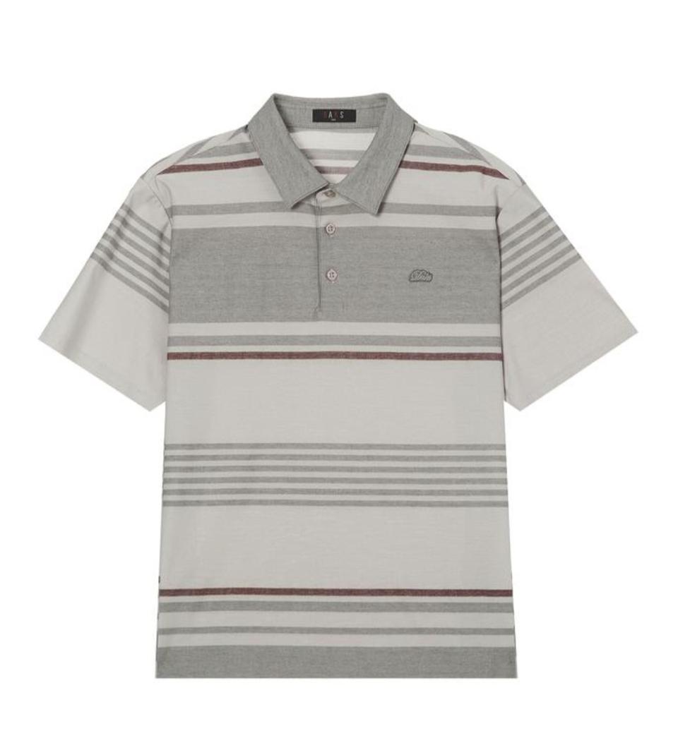 DAKS 그라데이션 블럭 카라넥반팔티 그레이 115 (새상품)