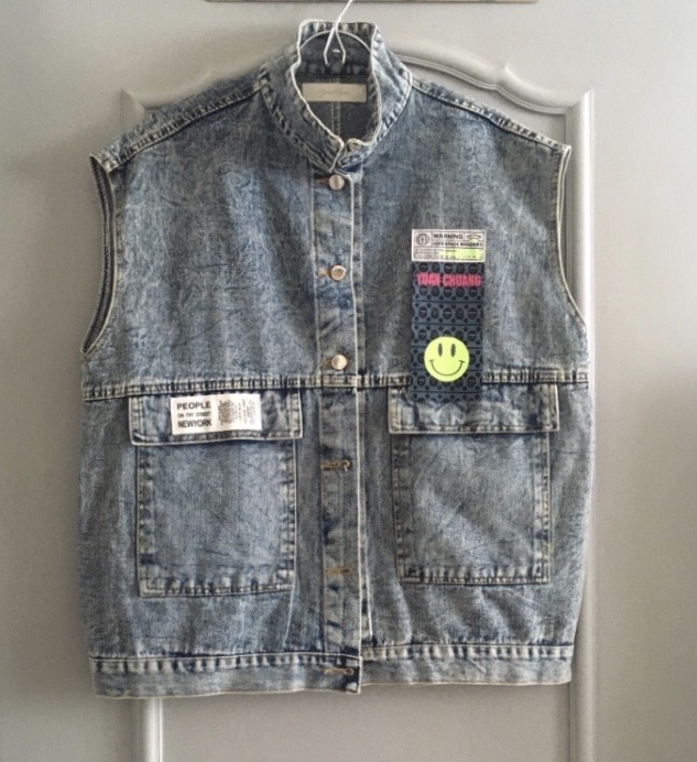 브랜드 데님 청조끼 베스트