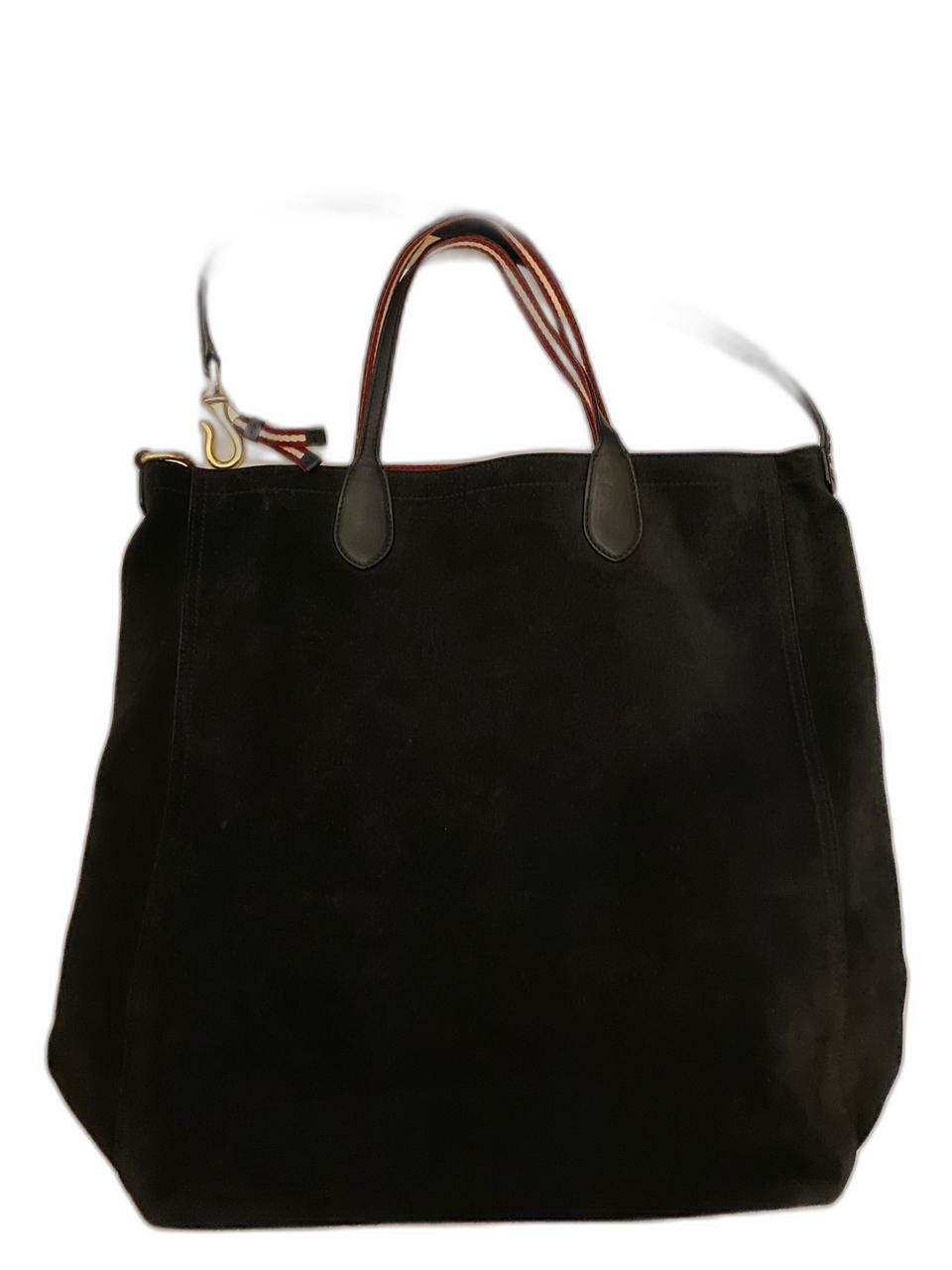 발리 블랙 스웨이드 토트백