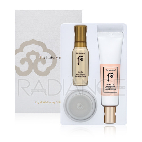 후 순백 3종 여행용 세트 에센스 미백 톤업 선