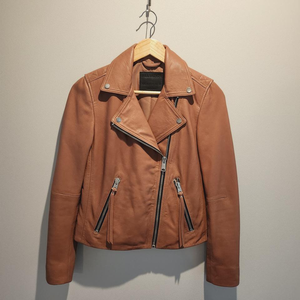 올세인츠 달비 바이커 가죽 자켓 UK10 US6 미듐 M 66