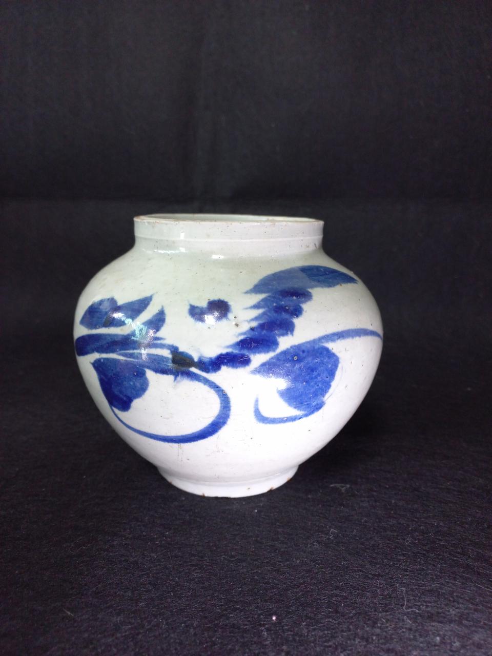 해주 도자기 청화 백자 호