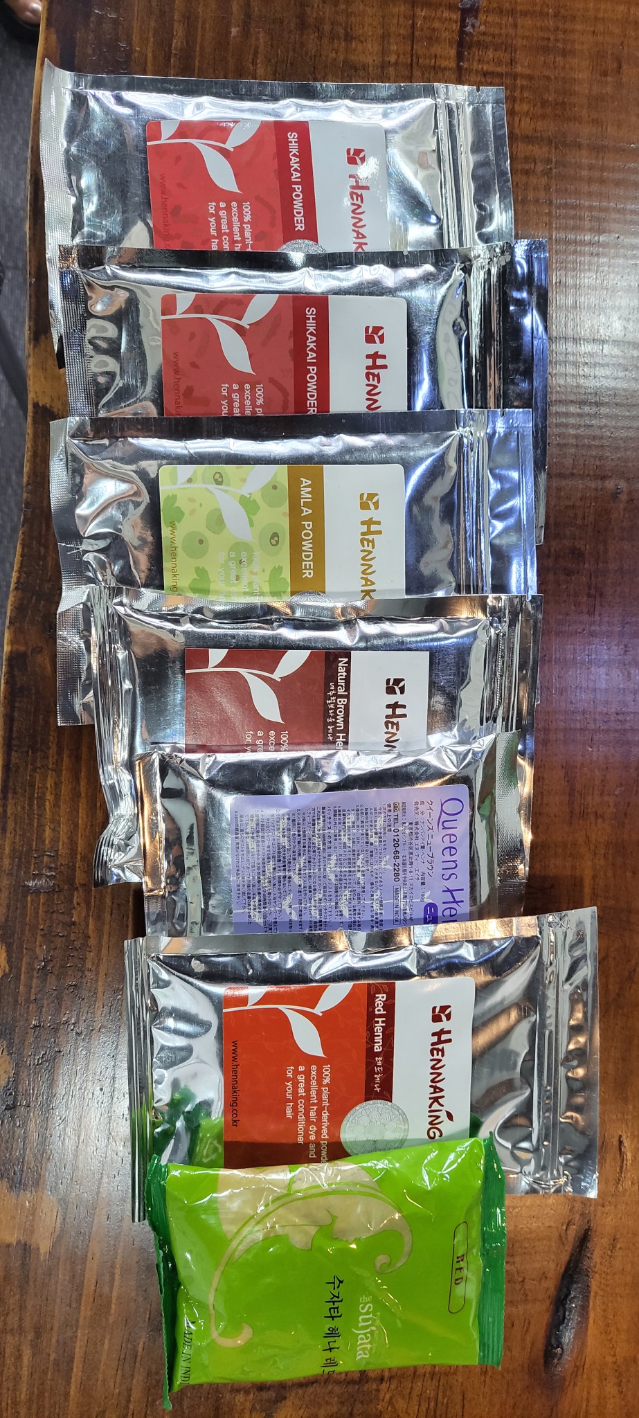 헤나염색약 미개봉 7봉(가격내림)