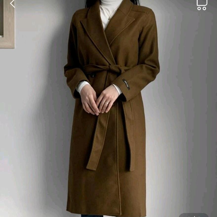 특가 브라운 핸드메이드 롱 코트 외투 옷 새상품