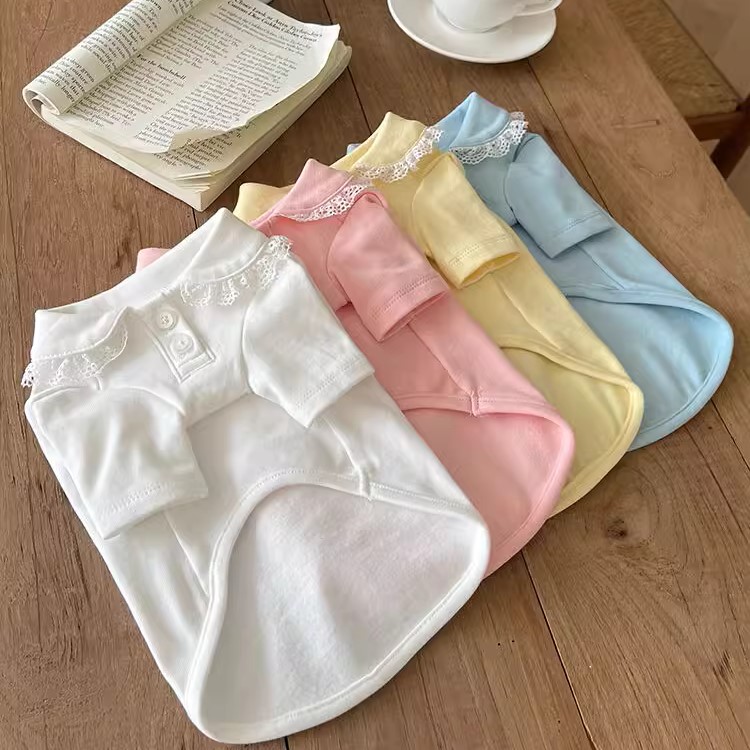 (최저가) 강아지 옷 버튼 카라 티셔츠 애견옷 2XS-3XL