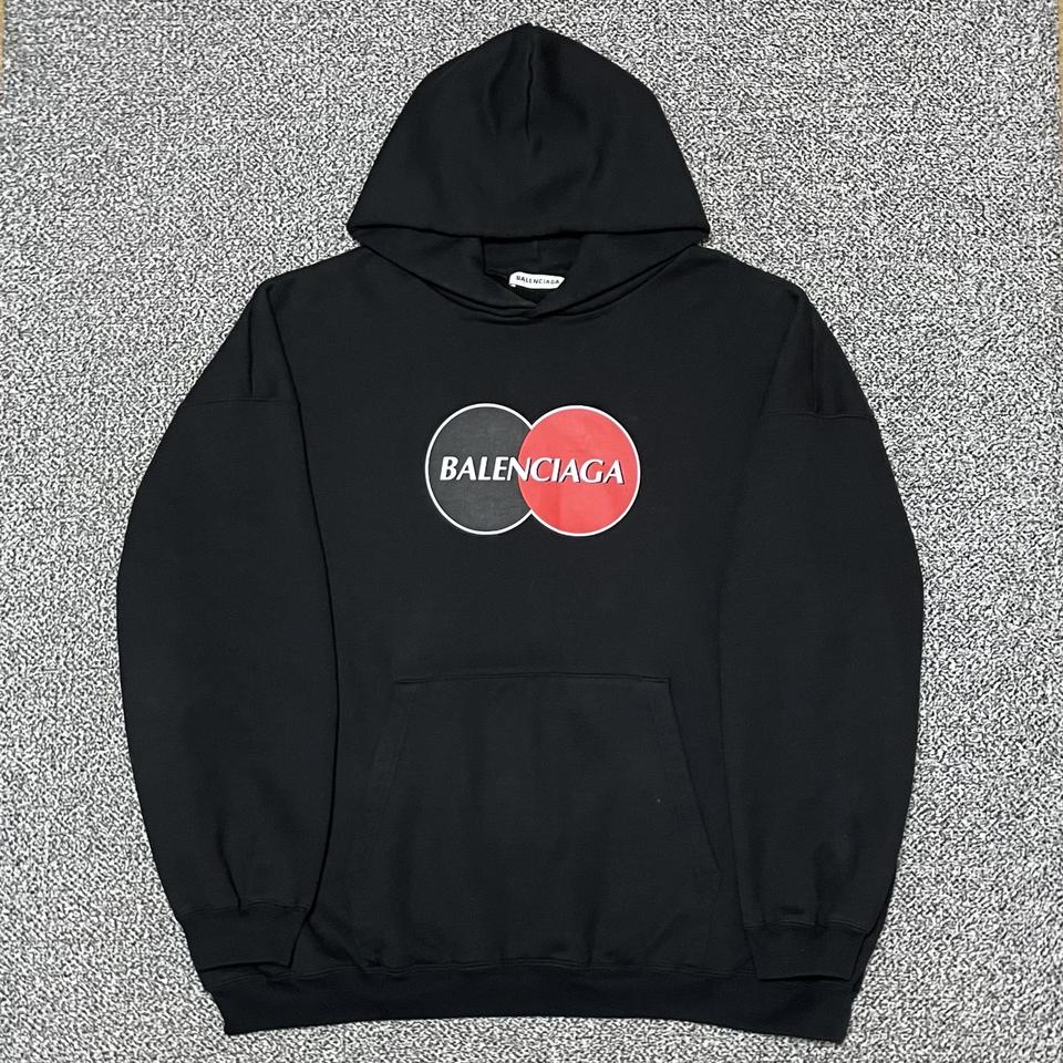 발렌시아가 마스터피스 오버핏 후드티셔츠 블랙 [M]