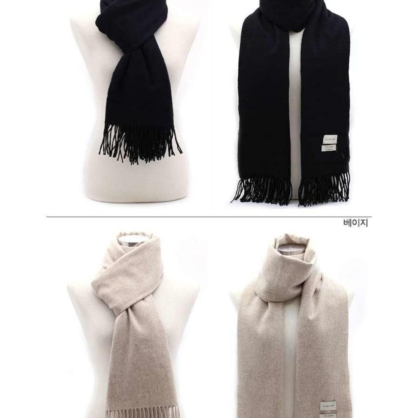 질스튜어트뉴욕 캐시100 머플러 블랙,베이지