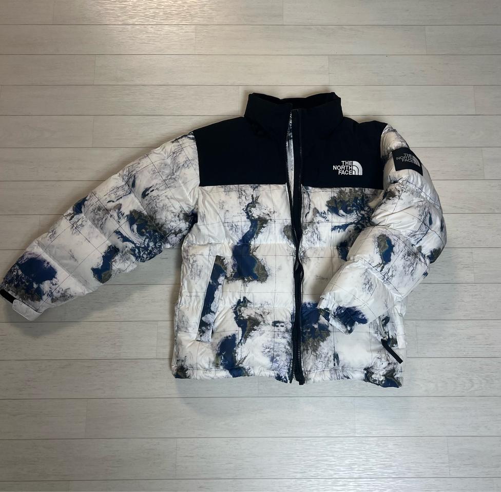 노스페이스 눕시 화이트라벨 지구 패딩