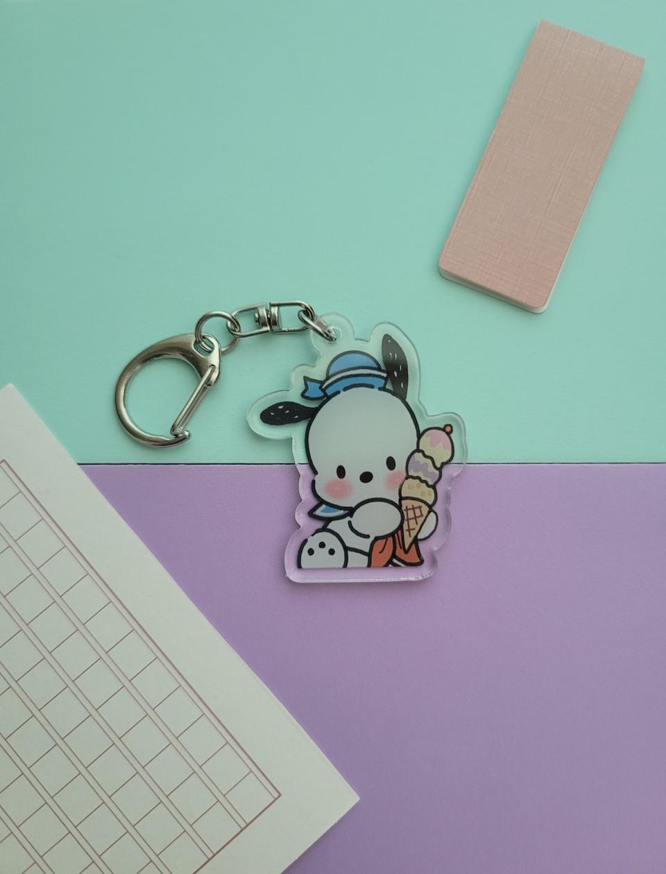 산리오 포차코 오늘은 아이스크림! 아크릴 키링:)