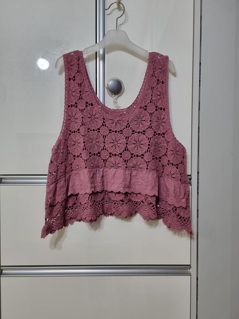 레이스자수조끼  100정도 미사용