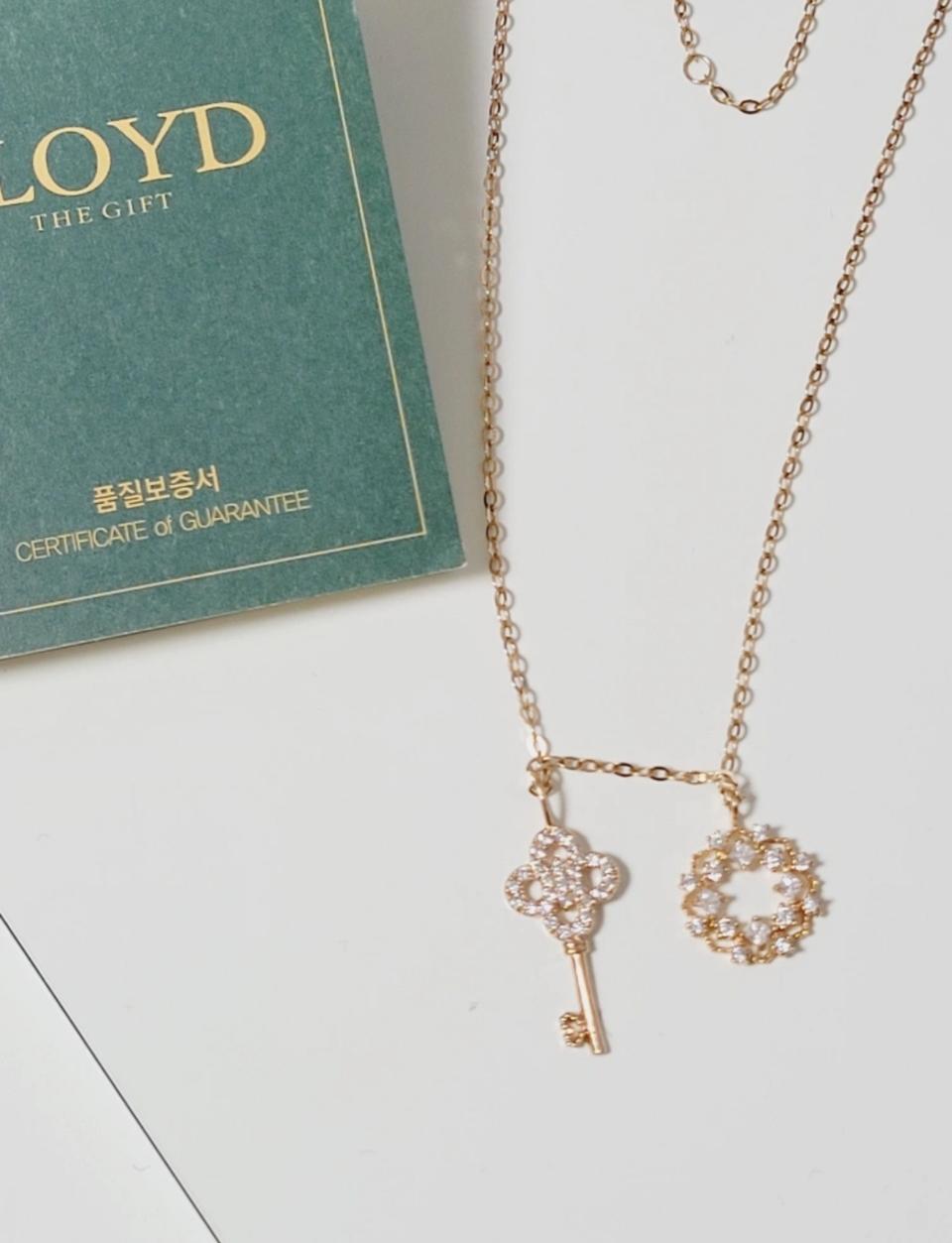 14k골드 써클 목걸이ㅡ열쇠완료