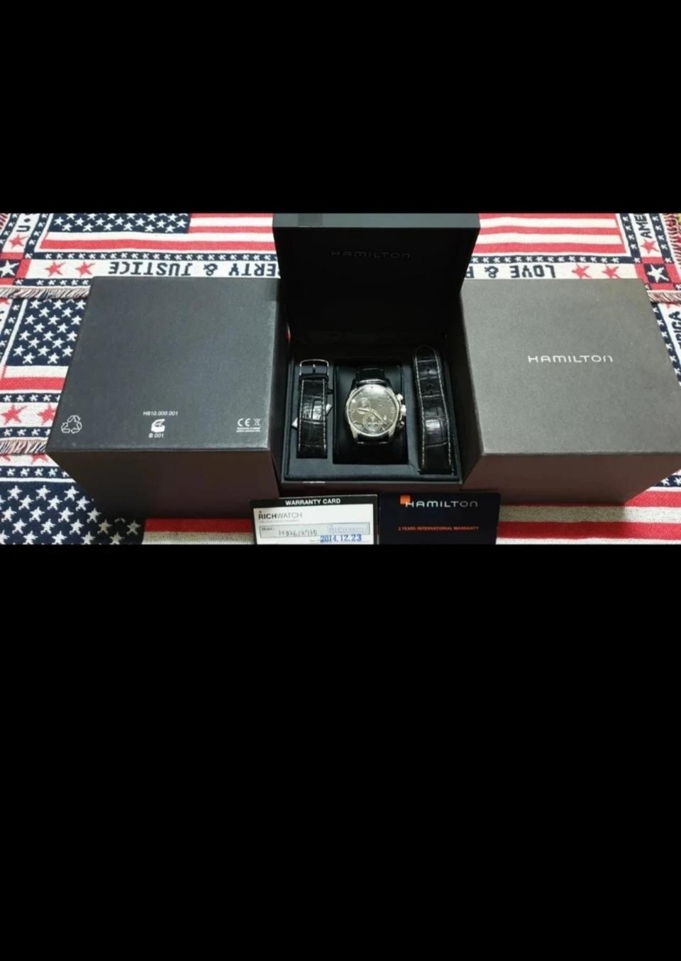 해밀턴 HAMILTON 째즈마스터 크로노쿼츠 풀박