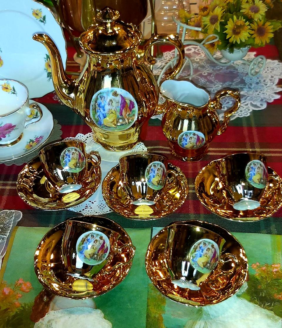 체코 명화 금장 에소잔 세트