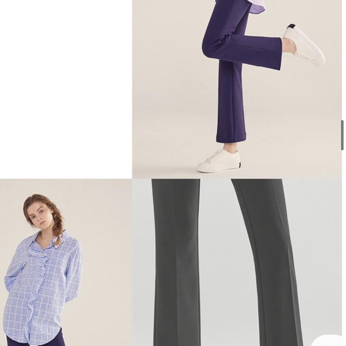 신축성좋은 부츠컷 슬랙스 팬츠 M 퍼플 (포장안뜯은 새상품)